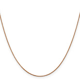 14K Rose Gold .8mm Spiga Chain